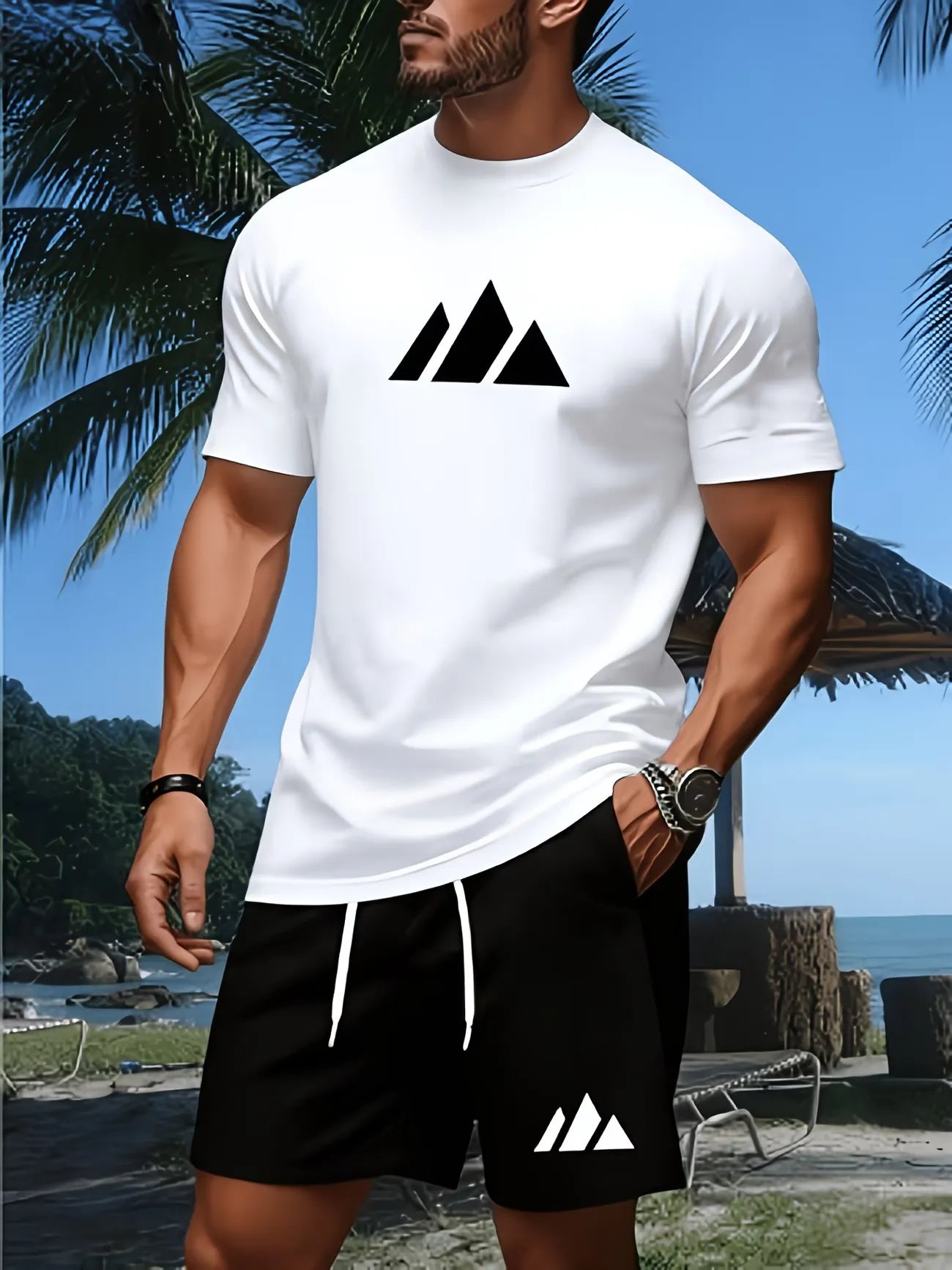 โฐ Letzter Tag: 50% Rabatt! ๐ฅ-Herren Sport Set mit T-Shirt und Shorts