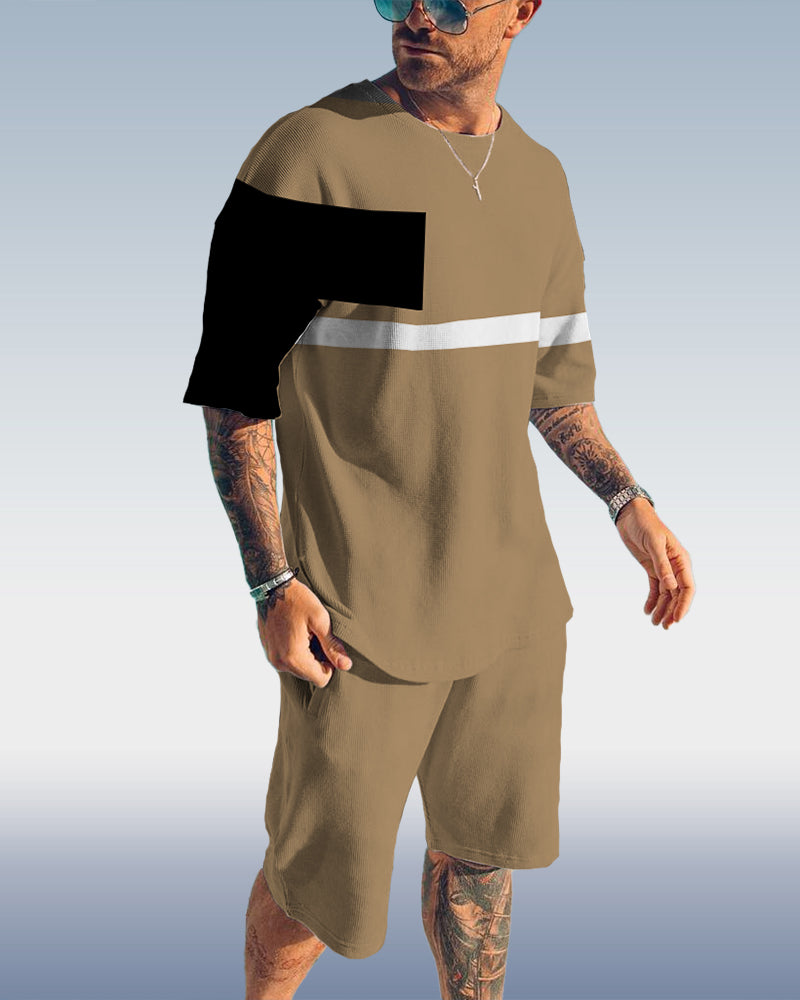 Suitmens Men's Coffee Shorts Set