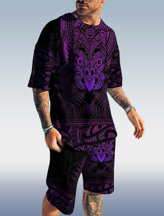 Suitmens Men's Printed Shorts Set 142