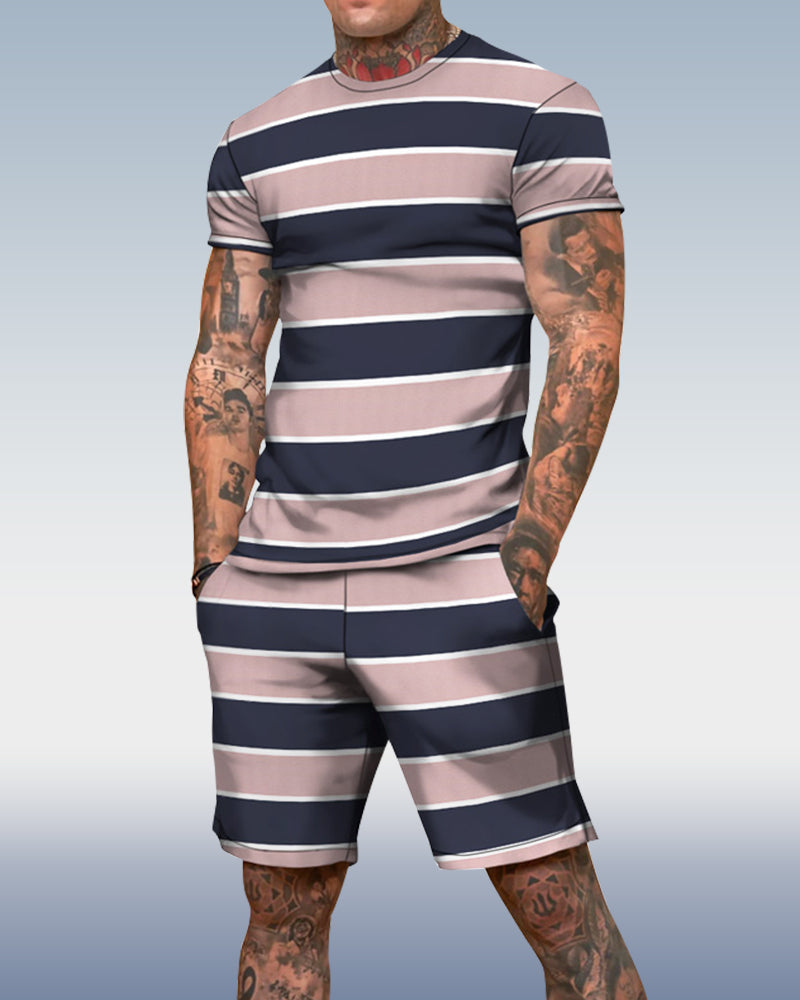 Men's spring and summer print suit 047