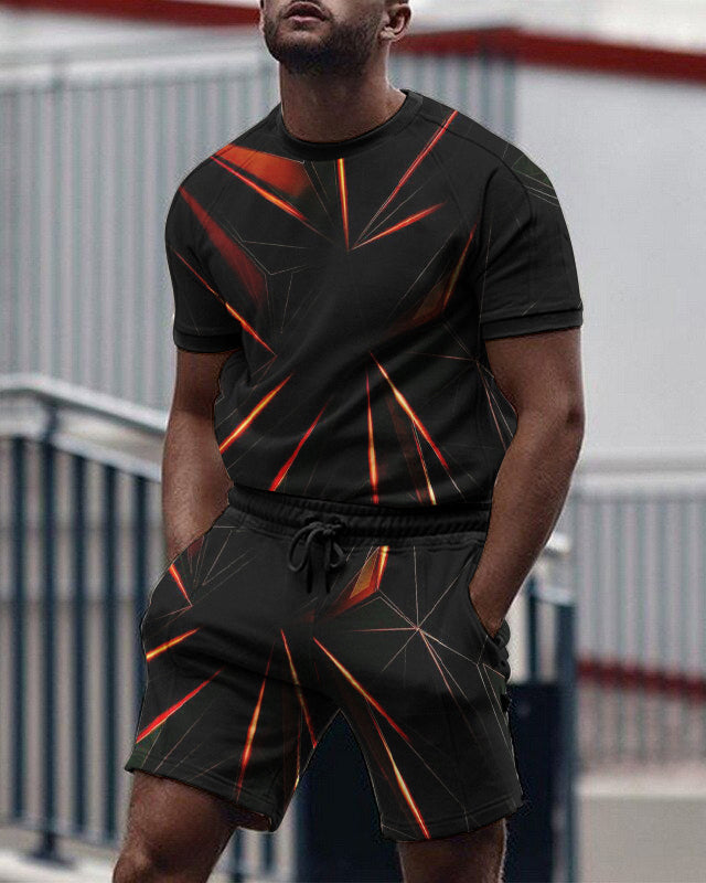 Suitmens Men's All Over Print Shorts Set 004