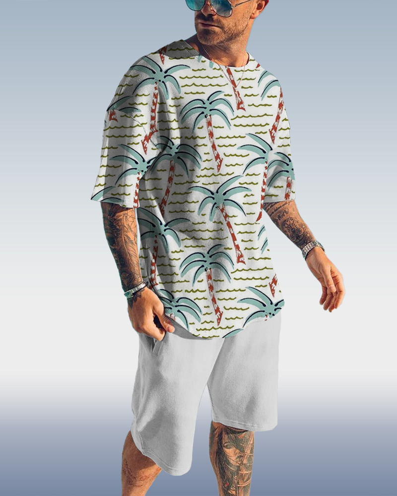 Suitmens Men's Coco Print Shorts Set