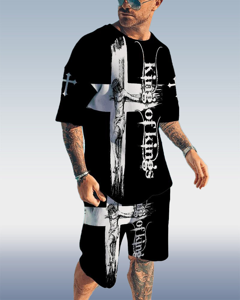 Suitmens Men's Independence Day Print Short Set 120