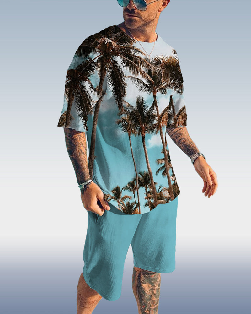 Suitmens Men's Holiday Print Shorts Set 029