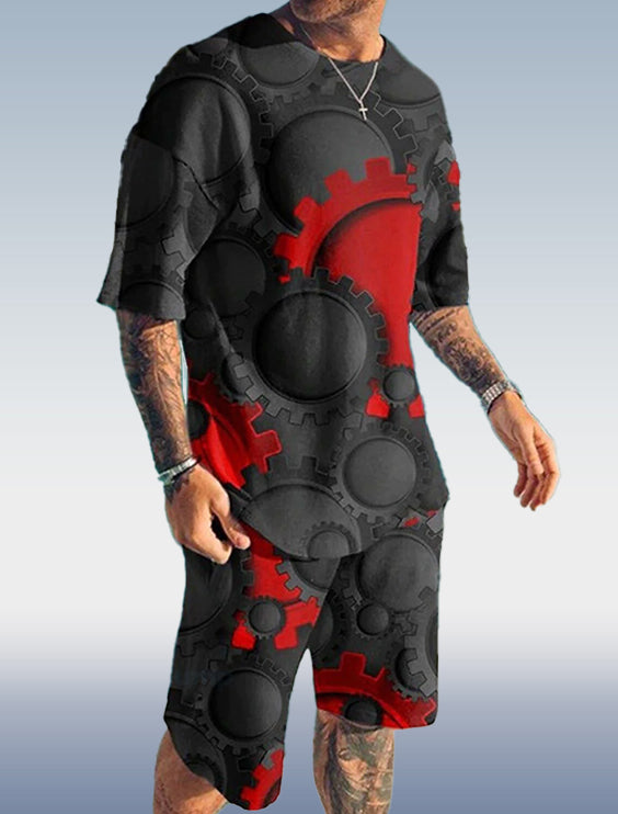 Suitmens Men's Printed Shorts Set 143