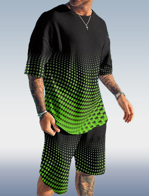 Suitmens Men's Polka Dot Shorts Set 130