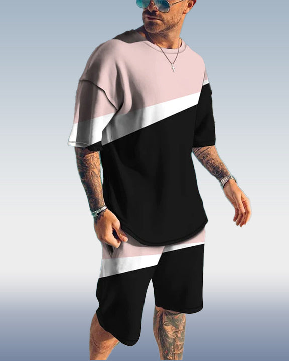 Men's Casual Print Shorts Set 410