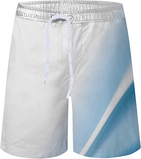 Suitmens Men's Simple Colorblock Print Shorts Set 072