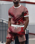 Suitmens Men's All Over Print Shorts Set 011