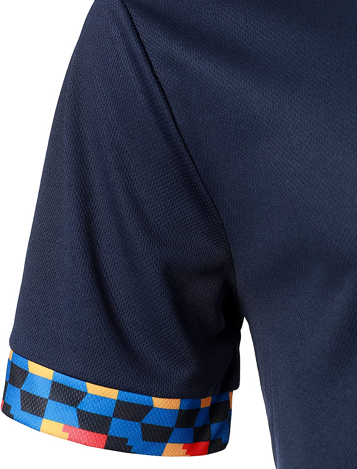 Men's Printed Colorblock T-Shirt and Shorts Set 005