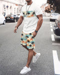 Men's Holiday Summer Round Neck Set 124