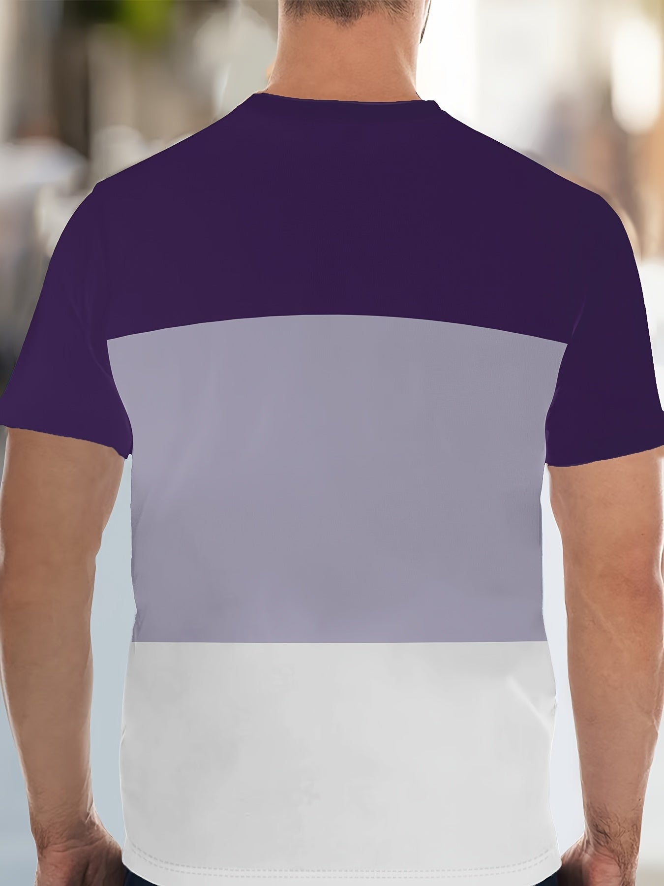 Men's Colorblock Summer Round Neck Set 106