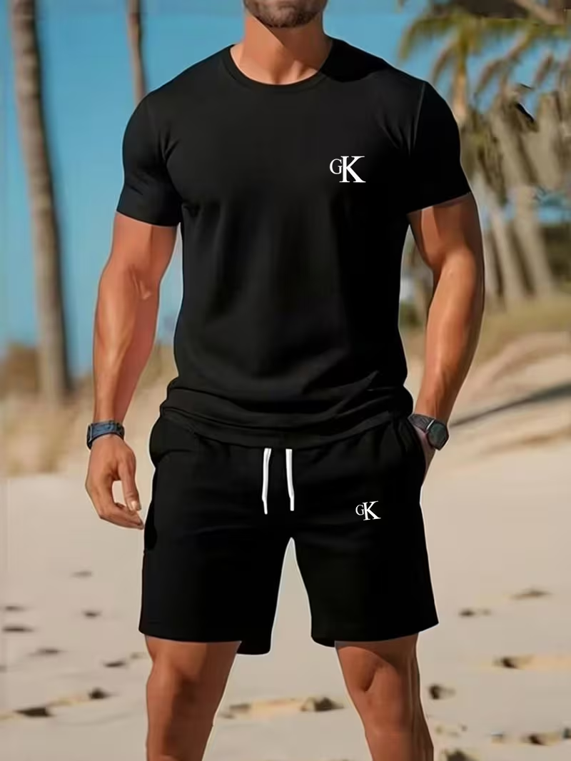 ⏰ Letzter Tag: 50% Rabatt! 🔥-Herren Sommer Set T-Shirt und Shorts