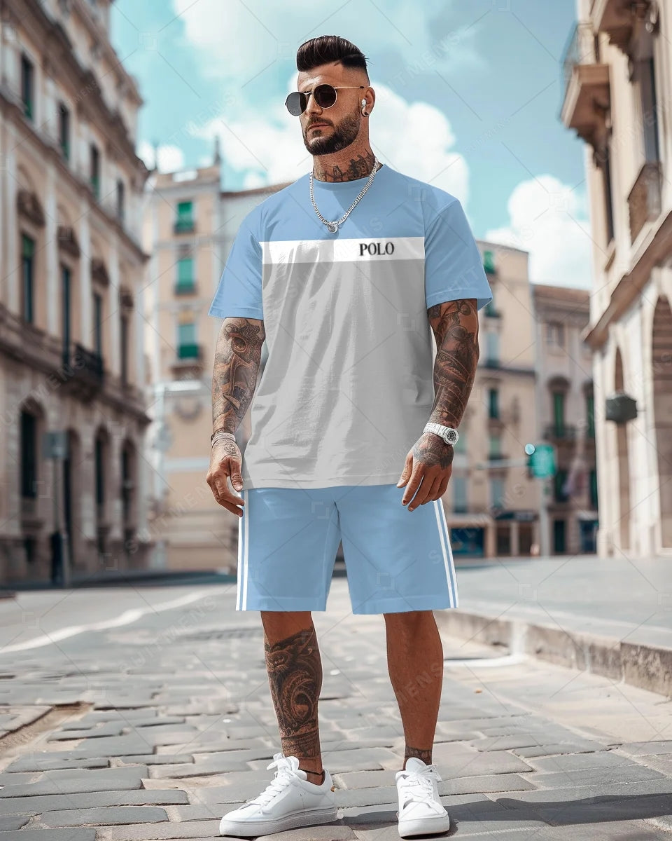 Men's Simple Casual Shorts Set 476