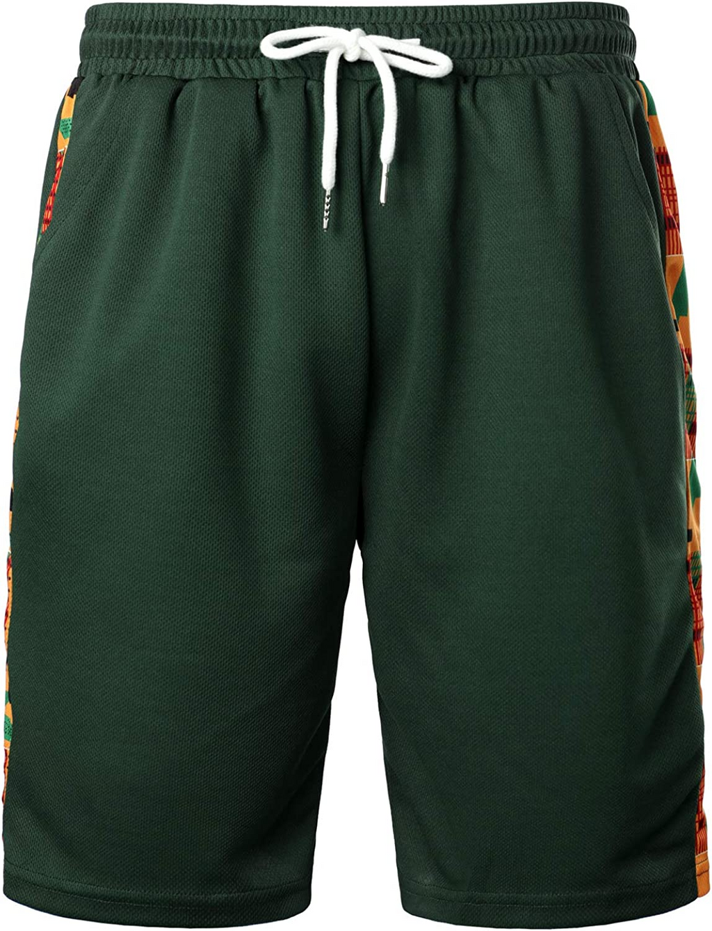 Men's Printed Colorblock T-Shirt and Shorts Set 016