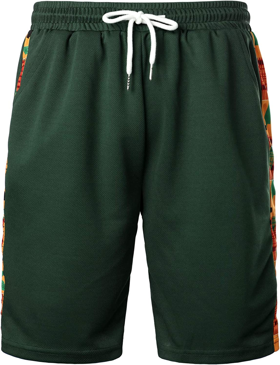 Men's Printed Colorblock T-Shirt and Shorts Set 016