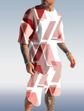 Suitmens Men's Colorblock Shorts Suit