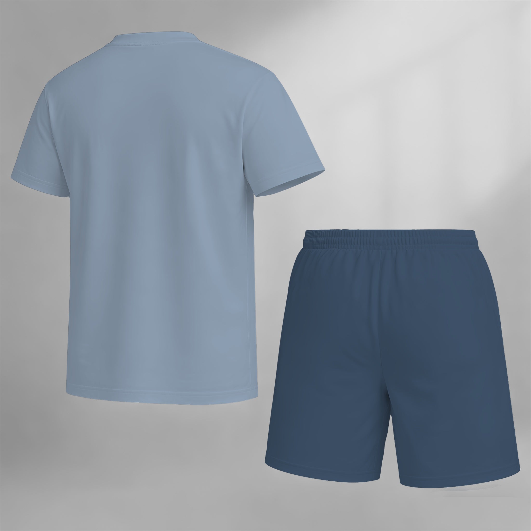 Men’s Casual Short Sleeve T Shirt and Shorts Set, Contrast Stripe Summer 2 Piece Outfit, Soft Breathable Matching Set with Drawstring Shorts for Beach, Outdoor Activities, Travel, Workout, and Everyday Style