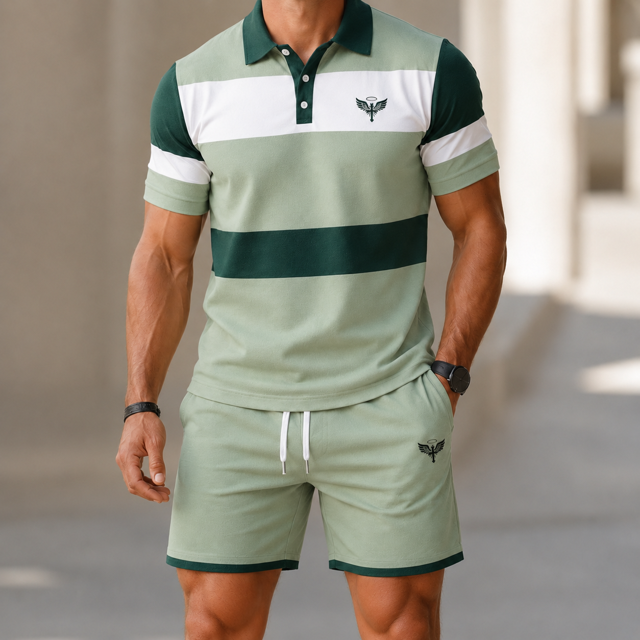 ⏰ Letzter Tag: 50% Rabatt! 🔥-Herren Sommer-Set mit Polo und Shorts