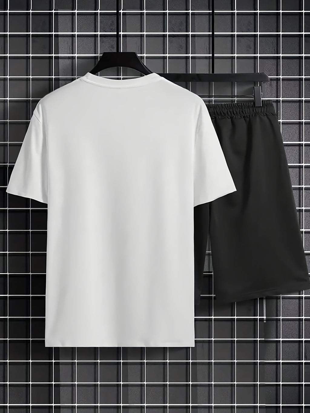 Men's Paris Print Summer Crew Neck Set