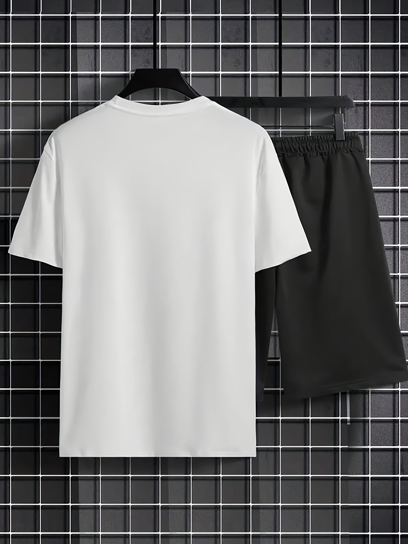 Men's Paris Print Summer Crew Neck Set