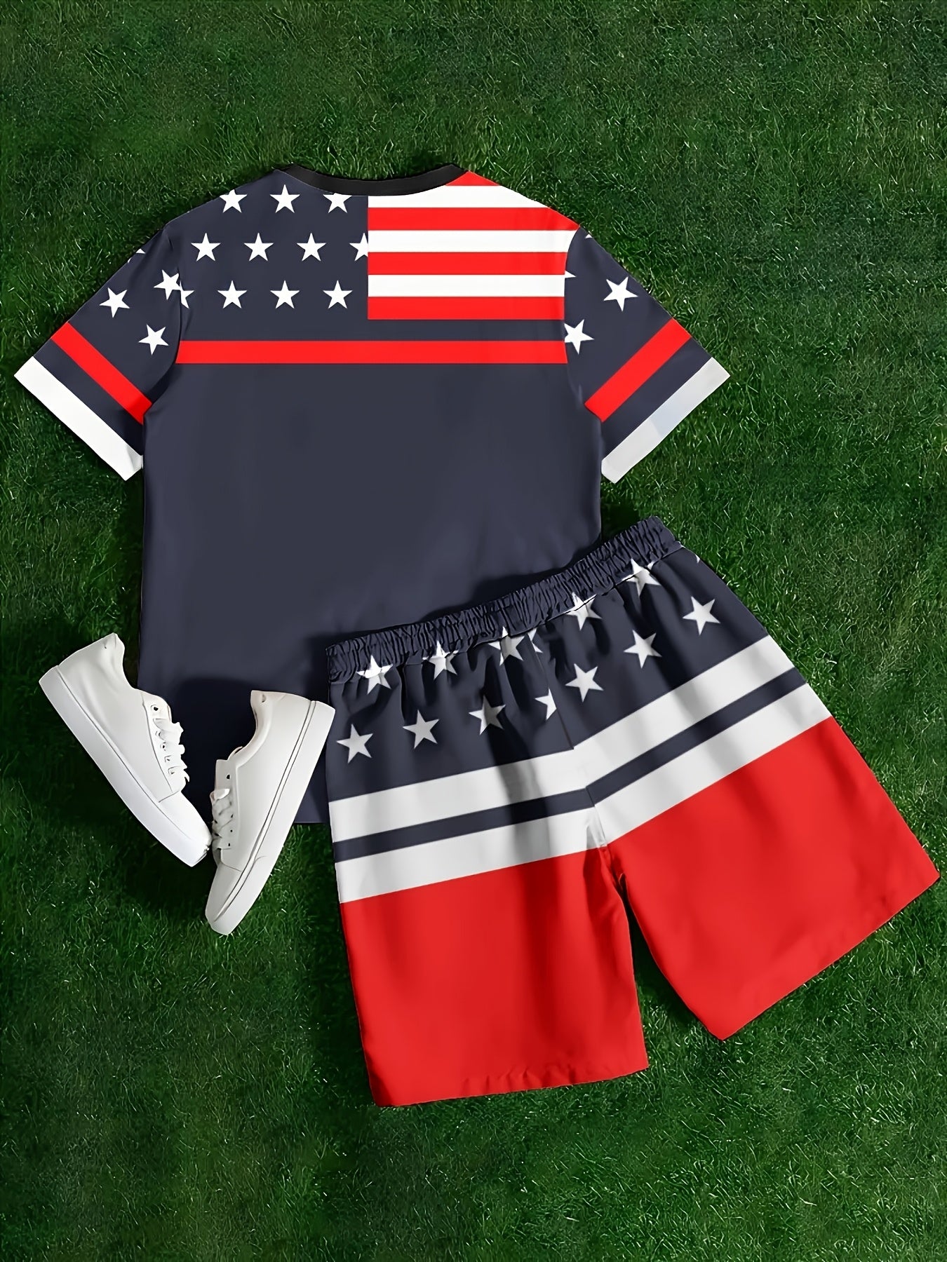 Men's Summer Vacation Round Neck Set 206