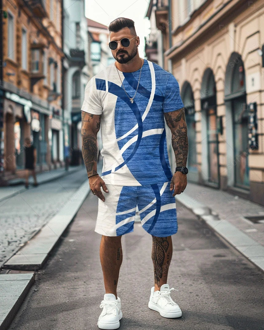 Men's Simple Casual Shorts Set 466