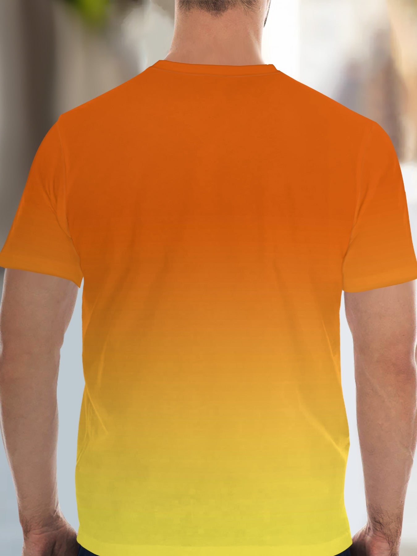 Men's Gradient Summer Round Neck Set 138