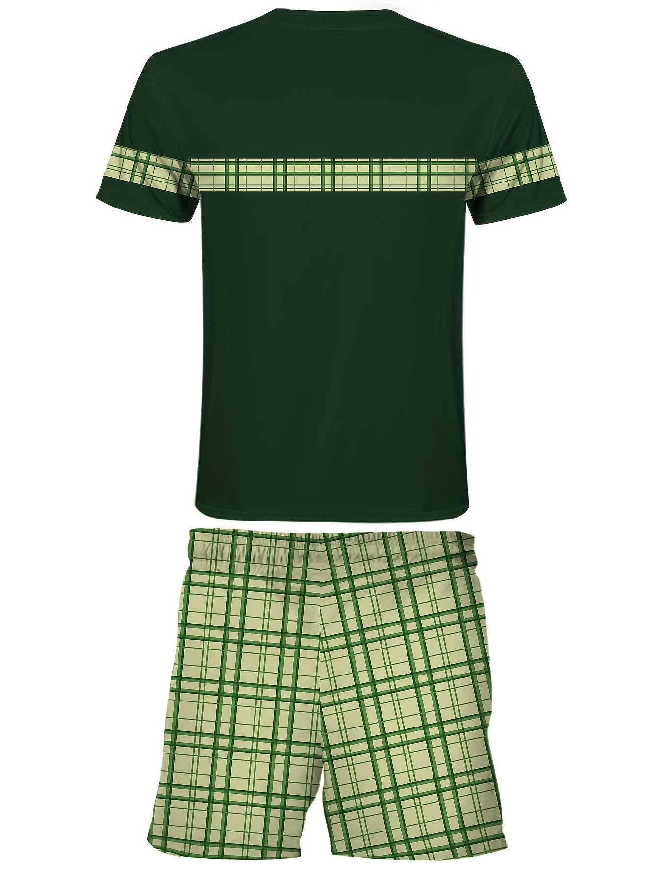 Men's Colorblock Summer Round Neck Set 101