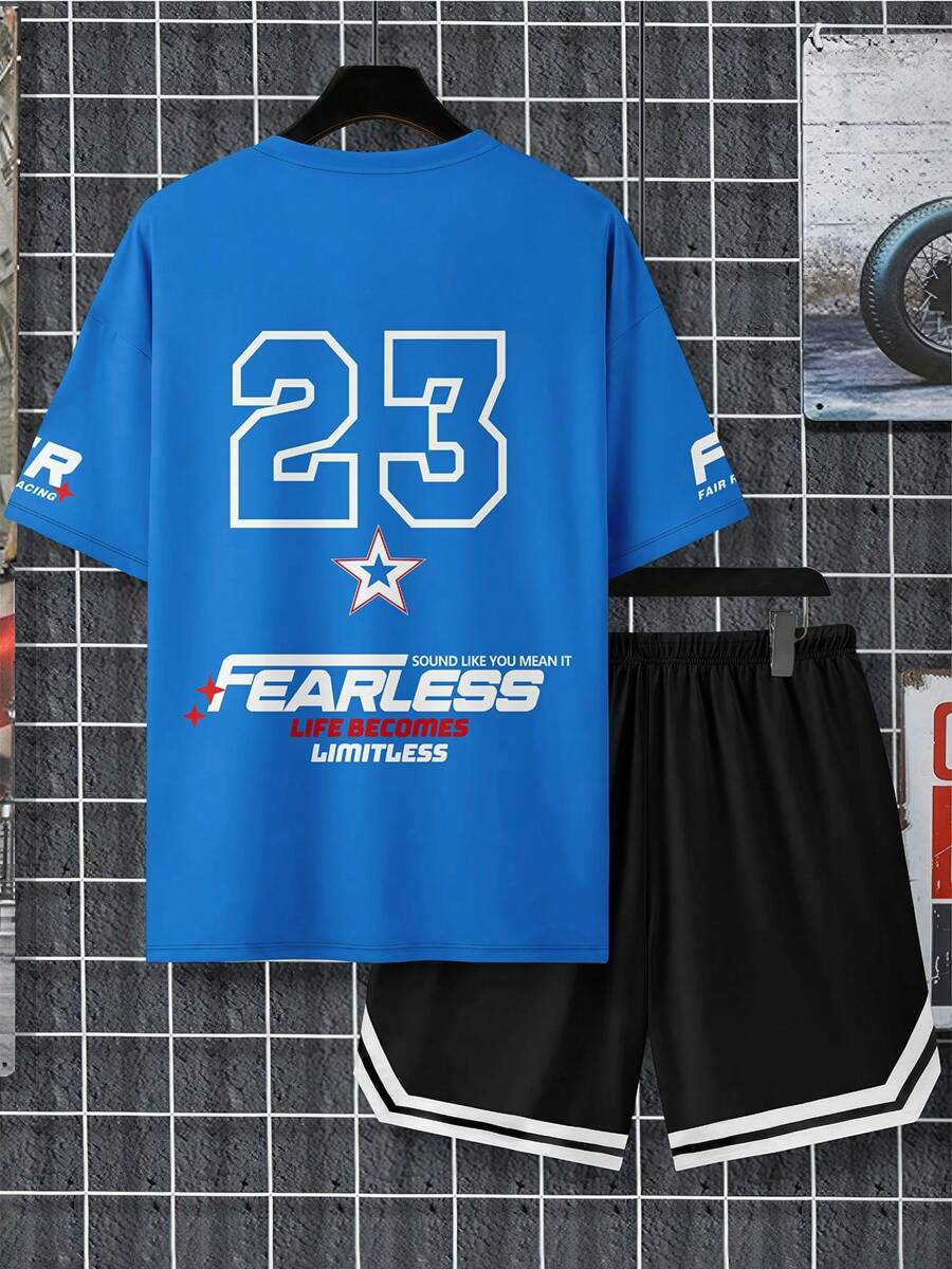 Men's Summer Sports Short Sleeve Set 006