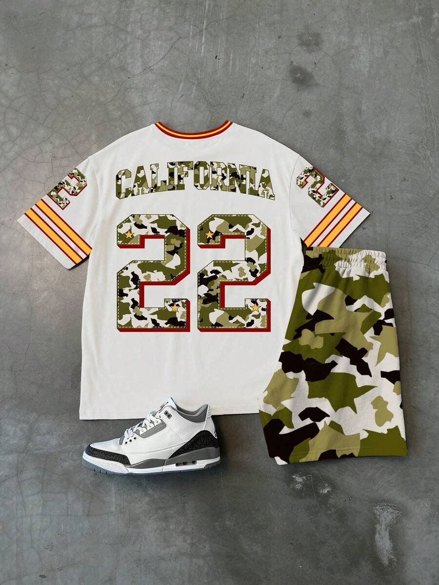 Men's Summer Sports Short Sleeve Set 010