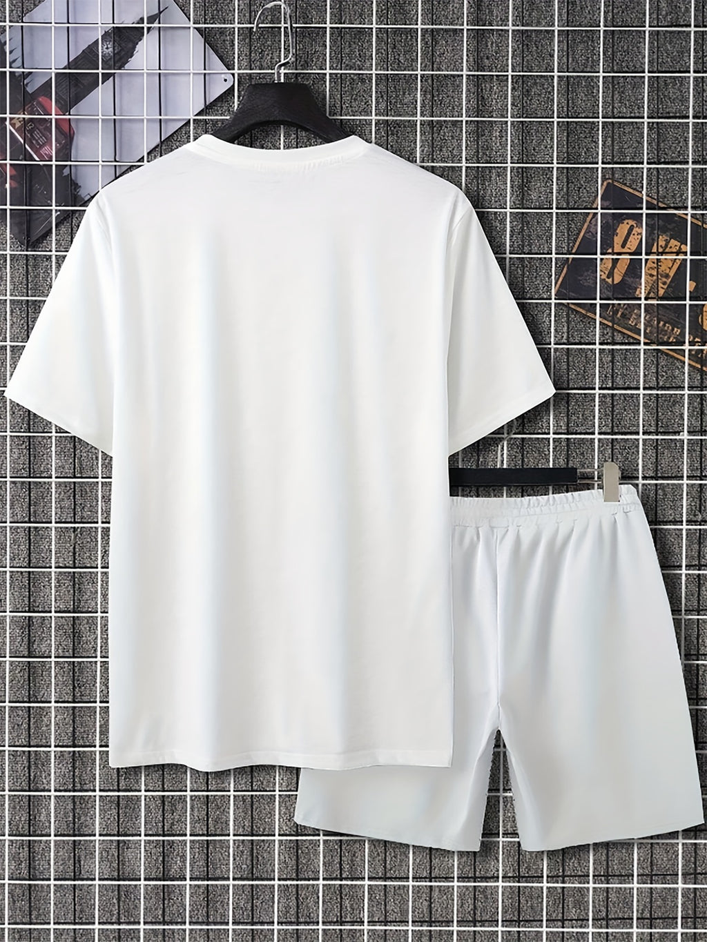 Men's Summer Simple Printed Round Neck Set 257