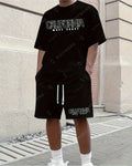 Men's Summer Personalized Printed Round Neck Set 262