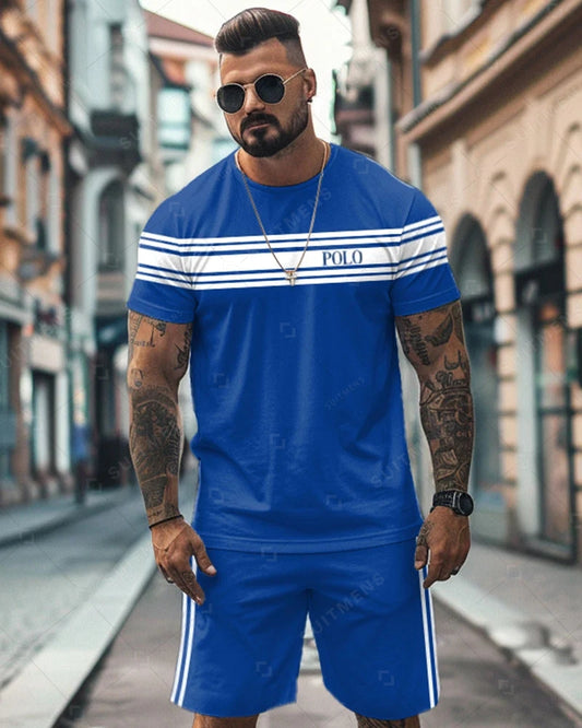 Men's Simple Casual Shorts Set 474