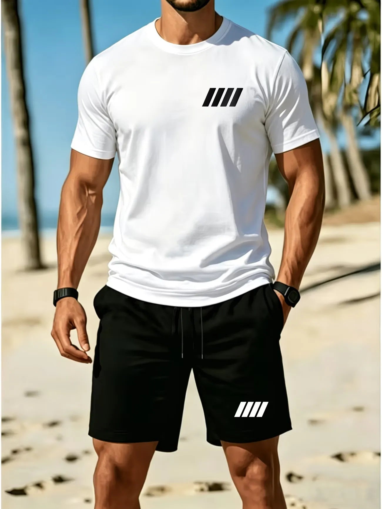 ⏰ Letzter Tag: 50% Rabatt! 🔥-Herren-Sommer-Set aus Leinen mit Poloshirt und Shorts