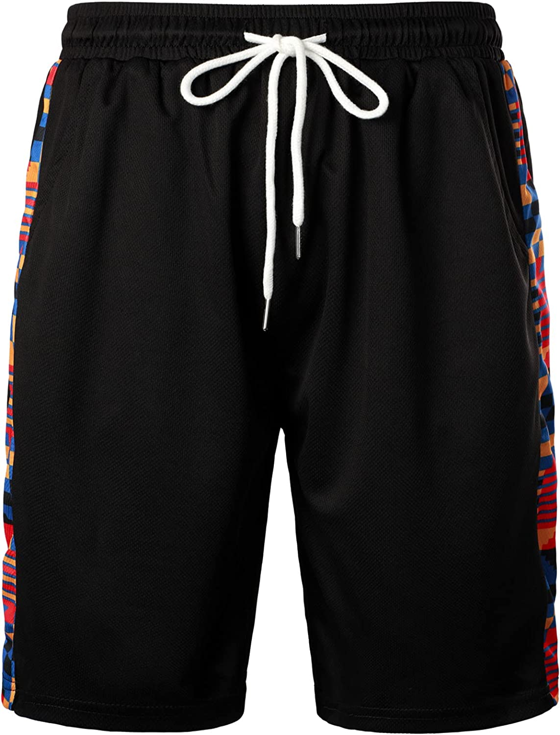 Men's Printed Colorblock T-Shirt and Shorts Set 003
