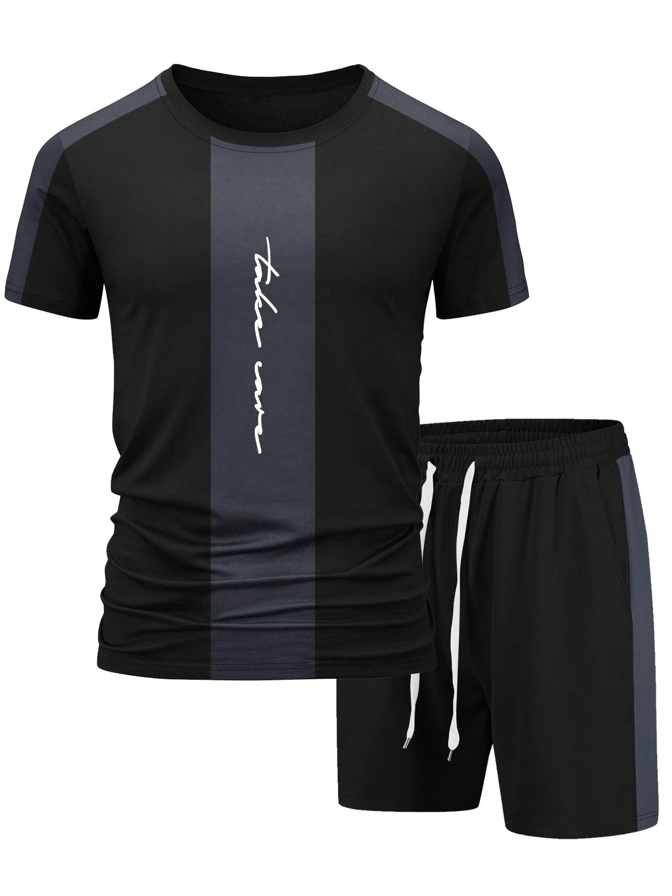 Men's Color Matching Casual Shorts Set 422