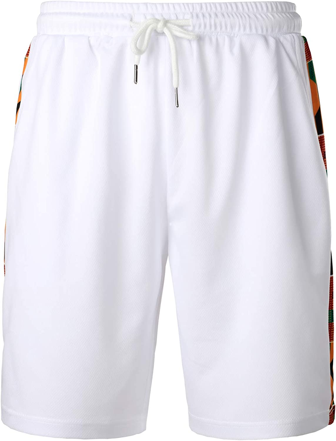 Men's Printed Colorblock T-Shirt and Shorts Set 015