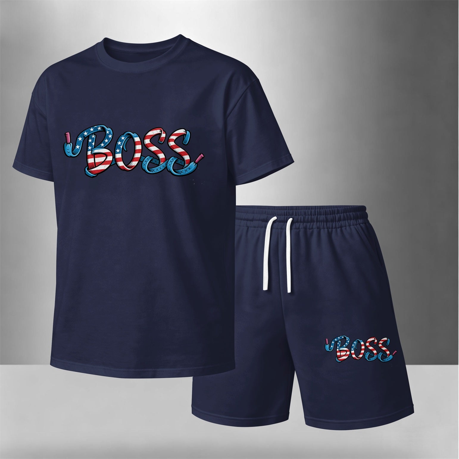 Men’s Summer 2 Piece Set, Short Sleeve T Shirt and Drawstring Shorts Matching Outfit, Lightweight Breathable Casual Set for Beach, Vacation, Gym, Travel, Running, and Daily Wear