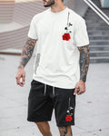 Men's Color Matching Casual Shorts Set 415