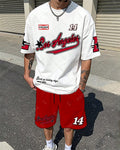 Men's Summer Sports Short Sleeve Set 014