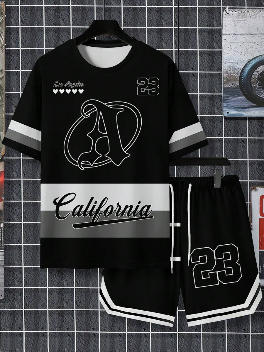 Men's Summer Sports Short Sleeve Set 001