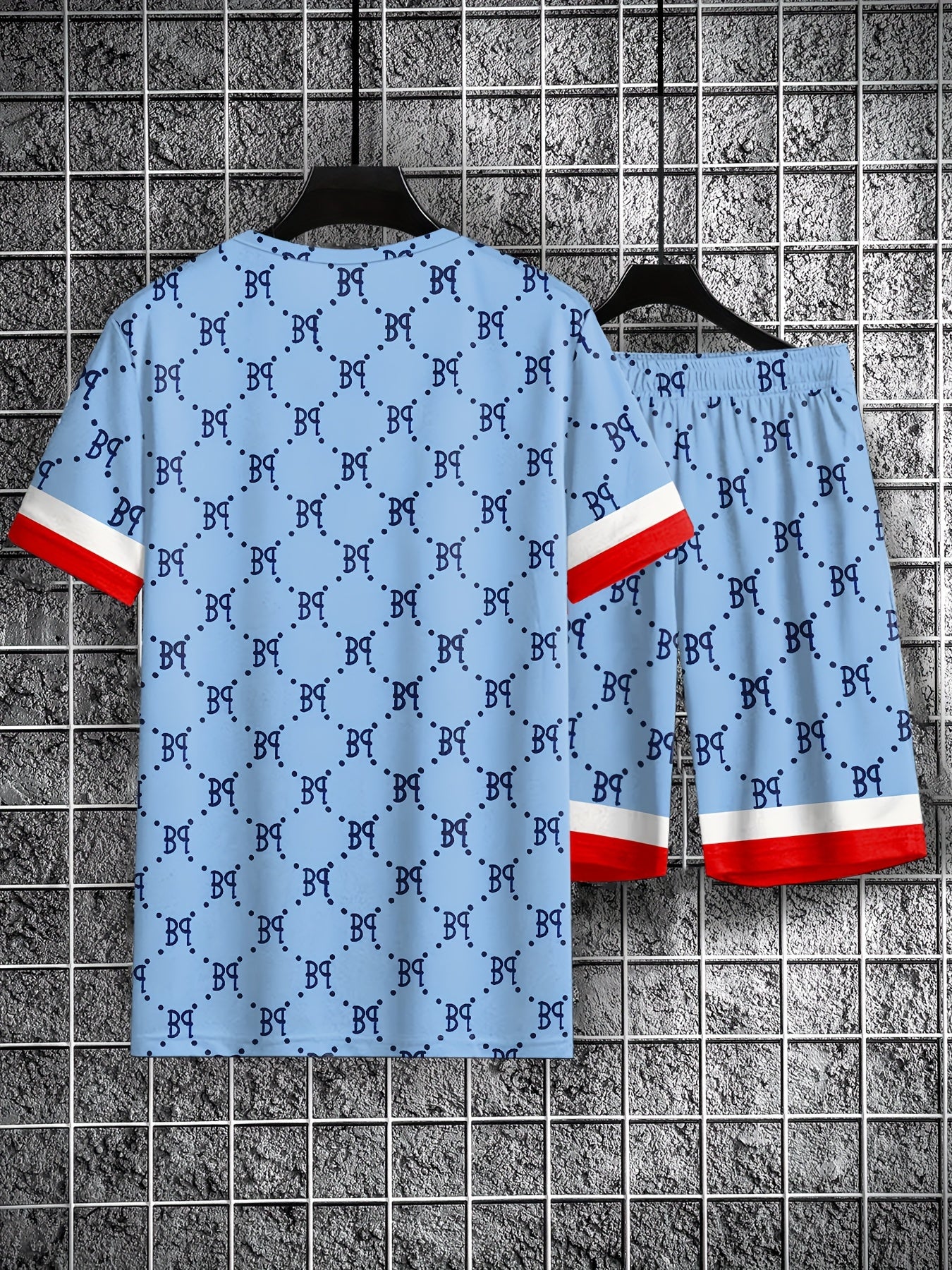 Men's Summer Vacation Round Neck Set 212