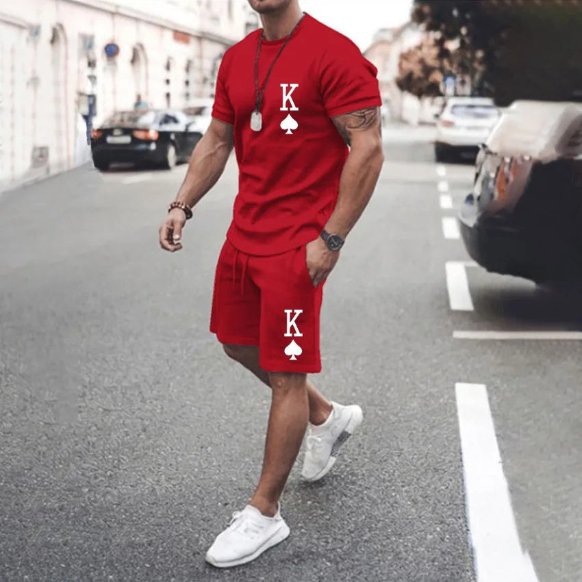 Suitmens Men's Crown Plain Shorts Set 122