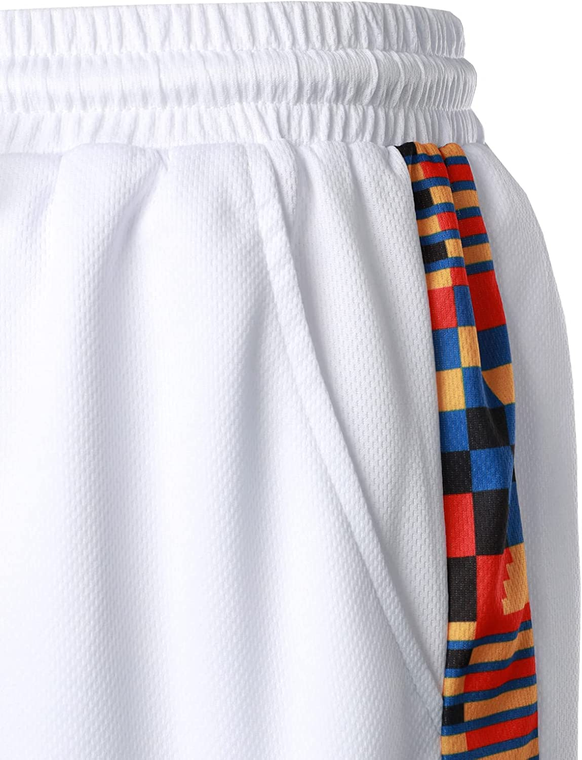 Men's Printed Colorblock T-Shirt and Shorts Set 014