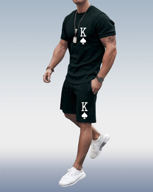 Suitmens Men's Crown Plain Shorts Set 122
