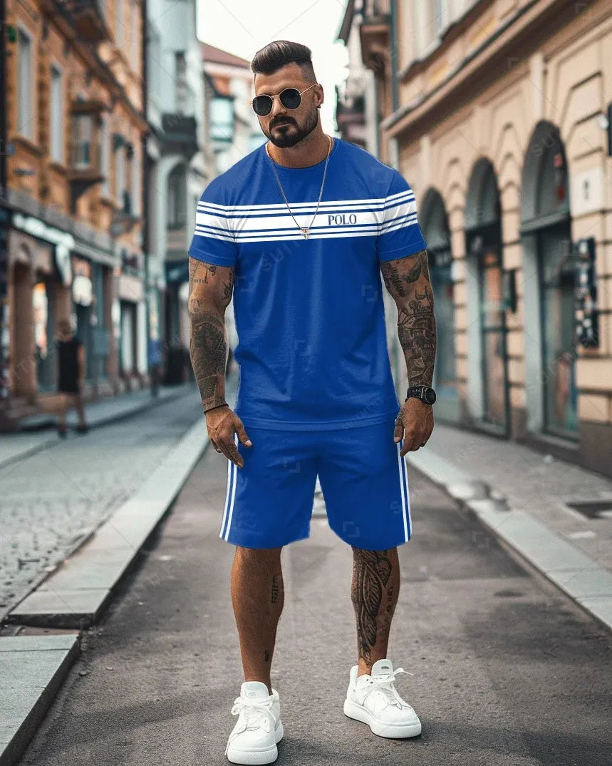 Men's Simple Casual Shorts Set 474