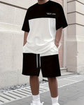 Men's Colorblock Summer Round Neck Set 103