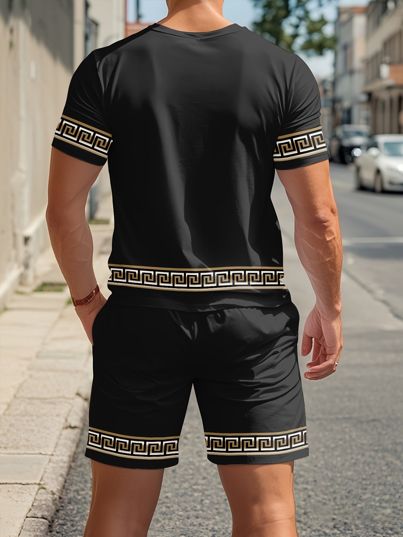 Men's Summer Gorgeous Printed Round Neck Set 962