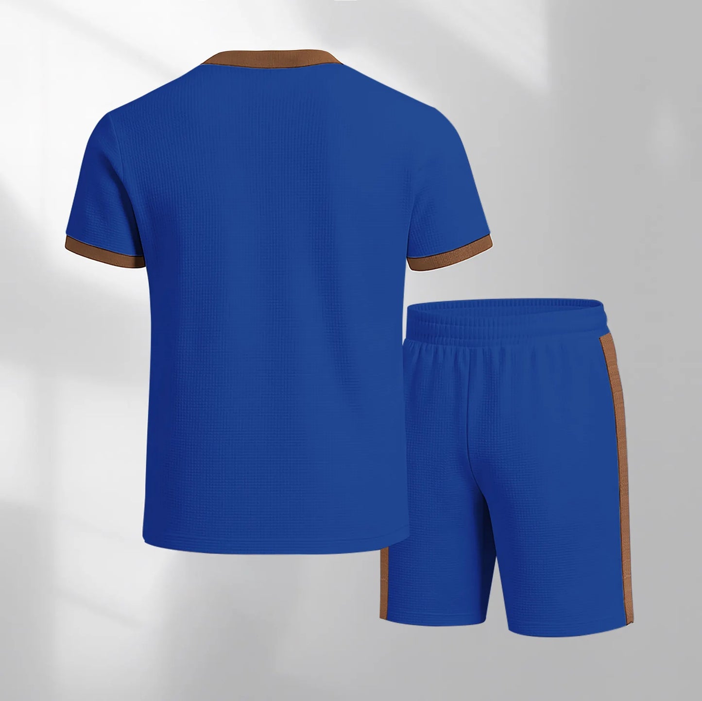 Men's Basketball Pattern Short-Sleeve T-Shirt and Drawstring Shorts Set, Men's Clothing, Casual Sporty Short-Sleeve Top and Shorts, Summer Men's Everyday Wear, Indoor and Outdoor Sportswear, Athletic Set